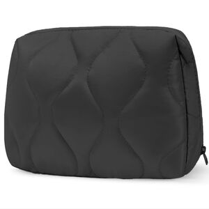Black Quilted Cosmetic Bag NWOT